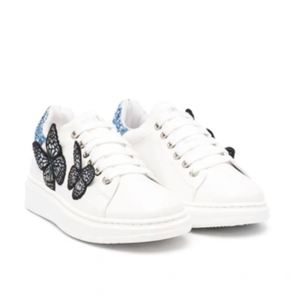 MONNALISA
Kids' Butterfly-patch Low-top Sneakers In White